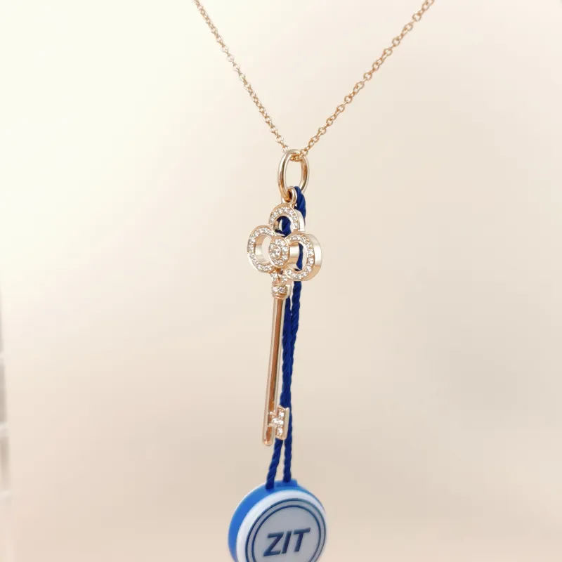 Tiffany&Co. Necklace Keys Collection Necklace Pendant Rose Gold Diamond18KR ose Gold One Size46.5cm — cover view 11 of 11