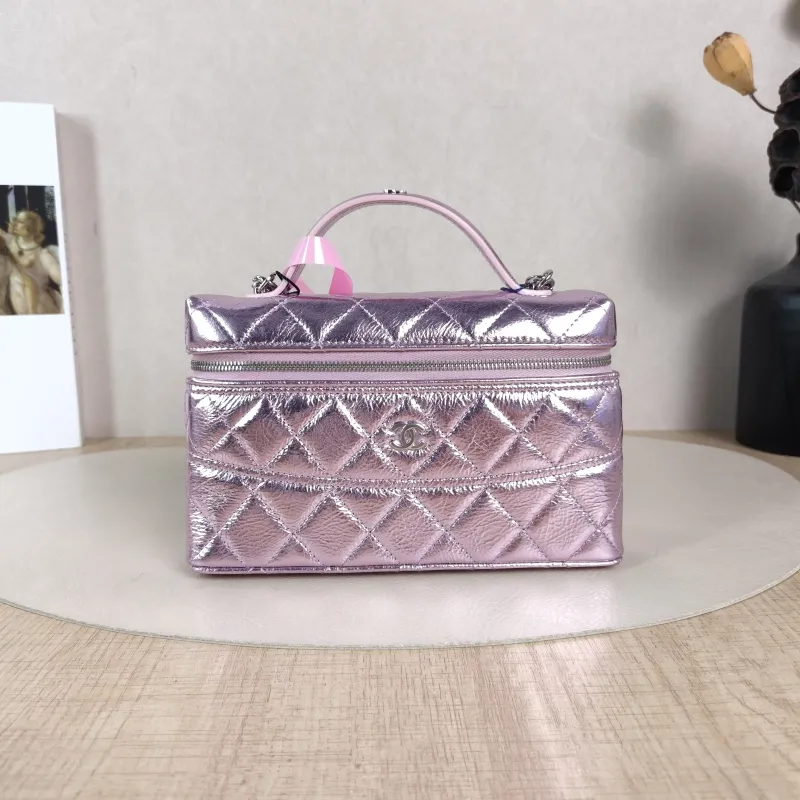 Chanel Top Handle Bag lp Waxed Leather One Size19.5 × 5 × 17 cm