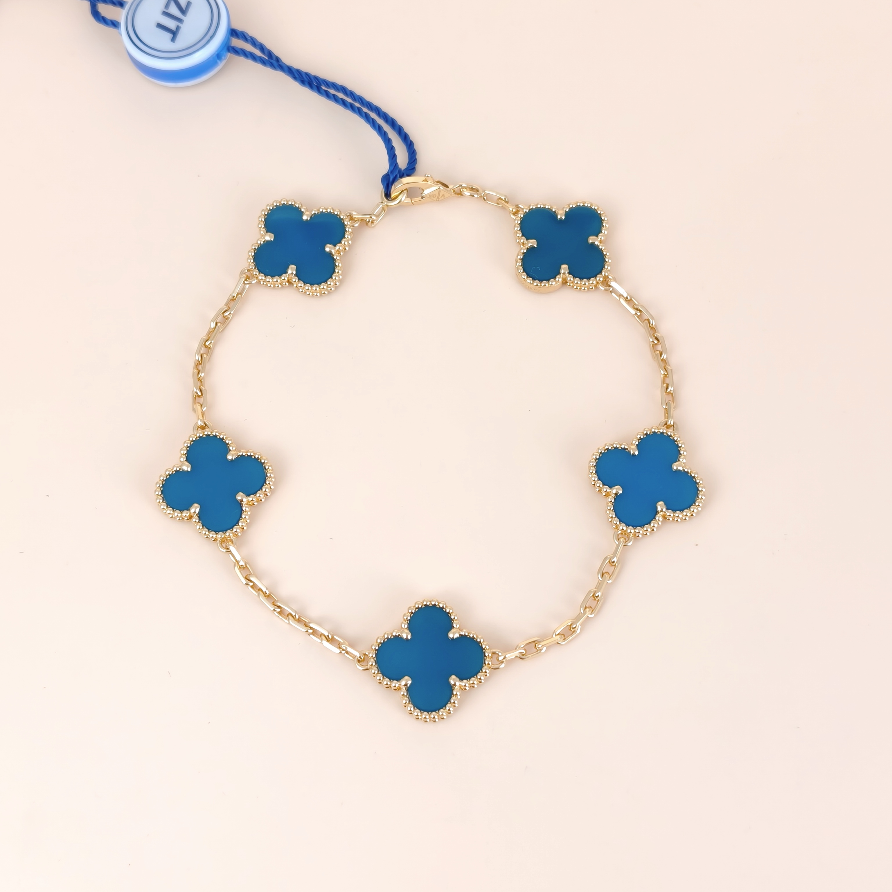 Van Cleef & Arpels Bracelet Alhambra Alhambra Collection Five-Motif Bracelet 18KY ellow Gold Vintage Small 19cm