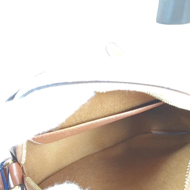 CELINE Crossbody Bag Triomphe White PVC Mini 13.5 × 4 × 13.5 cm — detail view 8 of 11