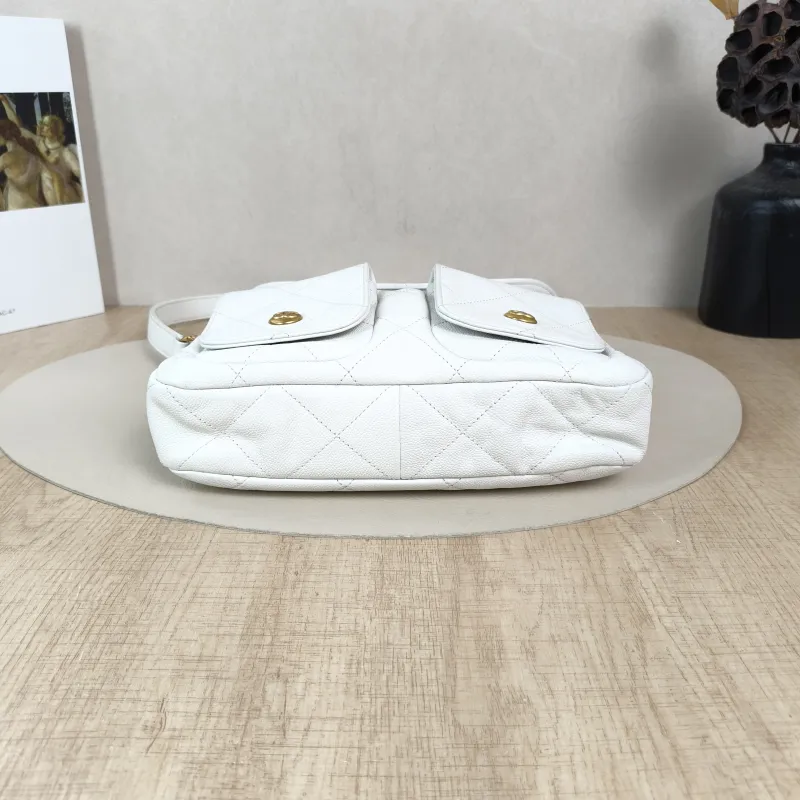 Chanel Shoulder Bag supple twins White Grained Calfskin Small24.5 × 5 × 19 cm — cover view 2 of 5