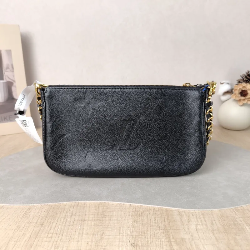 Louis Vuitton Crossbody Bag Multi Pochette Accessoires Black Calfskin Small 25 × 4.5 × 14.5 cm — cover view 4 of 5
