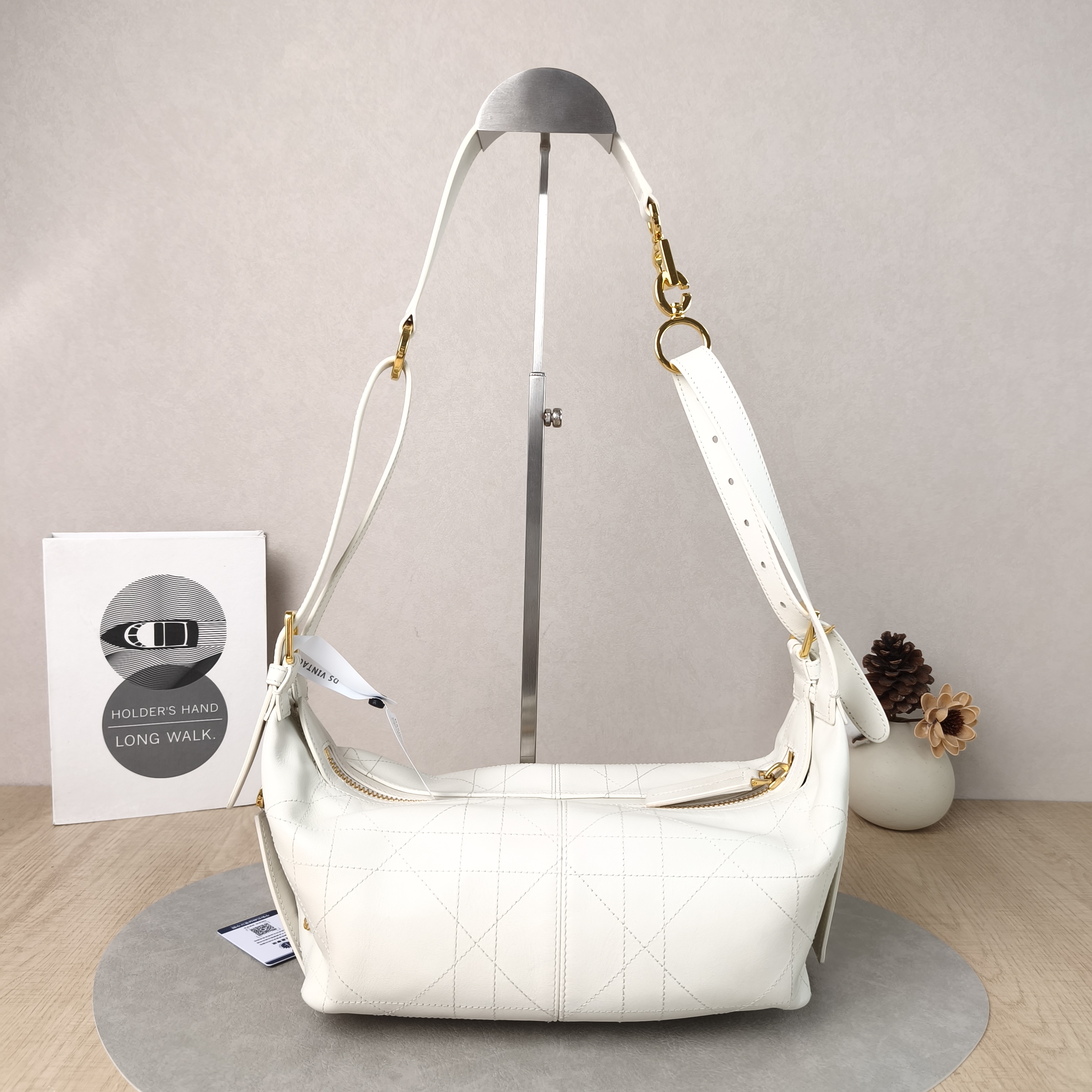 DIOR Shoulder Bag D-Journey Shoulder Bag Hobo White Calfskin Small25.5 × 14 × 14.5 cm — cover view 5 of 5