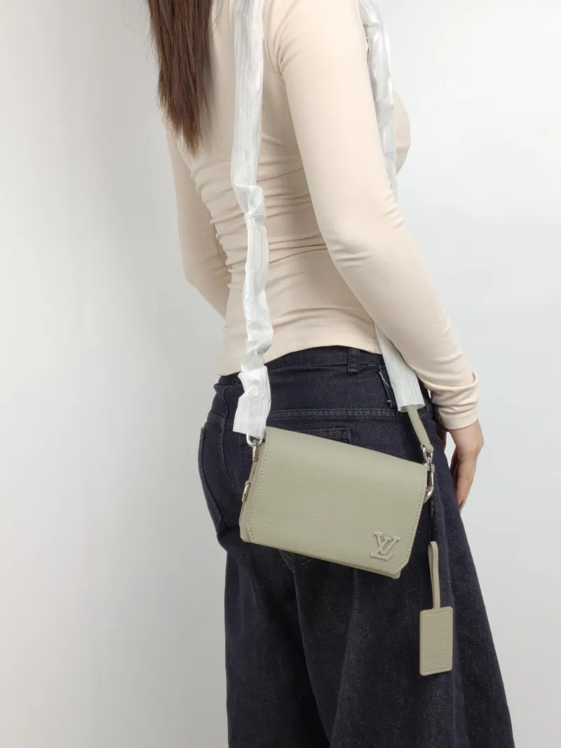 Louis Vuitton Crossbody Bag Fastline Messenger Bag Green Calfskin Mini 17.3 × 7 × 12 cm — on-model view 2 of 2