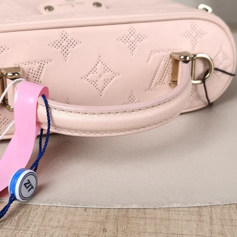 Louis Vuitton Shoulder Bag VANITY POUCH Cosmetic Bag Pink Calfskin One Size 19 × 6.5 × 11.5 cm — detail view 1 of 14