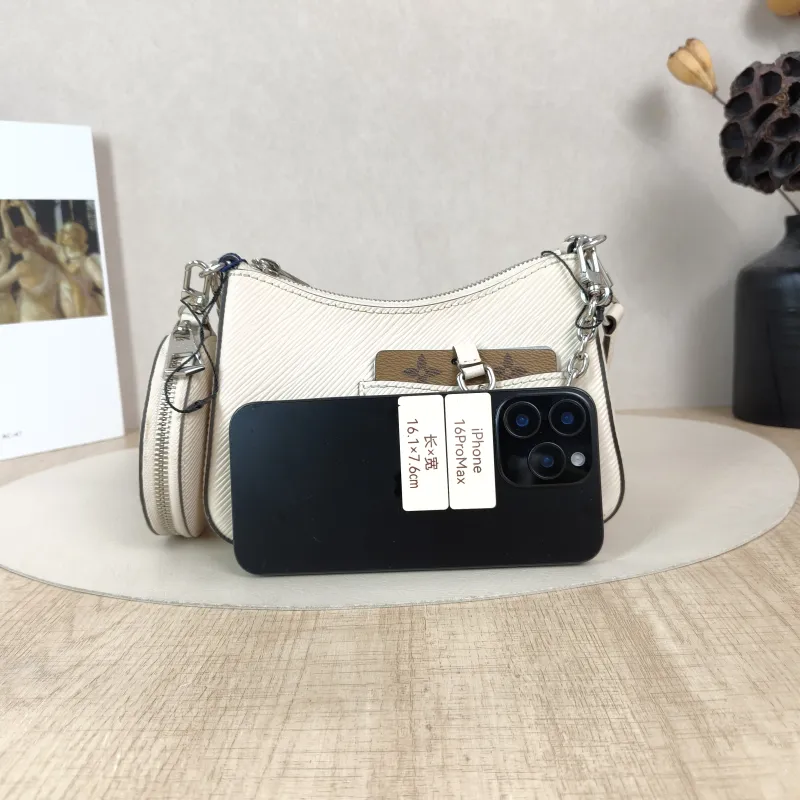 Louis Vuitton Shoulder Bag MARELLINI White Epi Embossed Calfskinmini19 × 6.5 × 13.5 cm — cover view 2 of 5
