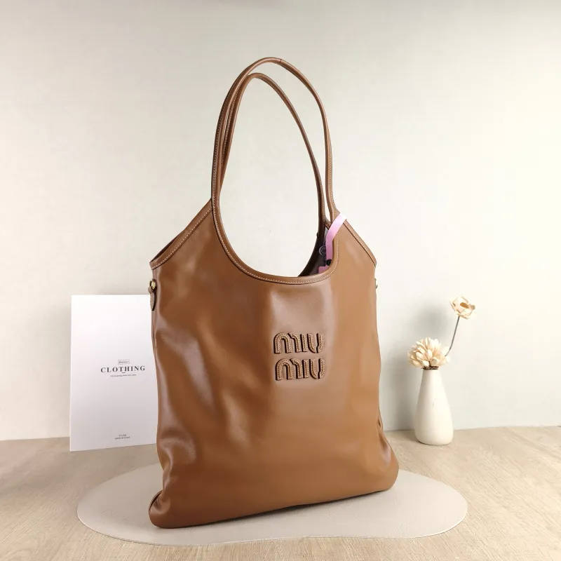 Miumiu Shoulder Bag IVY Tote Shopping Tote CC alfskin Medium 35*40 — cover view 2 of 4