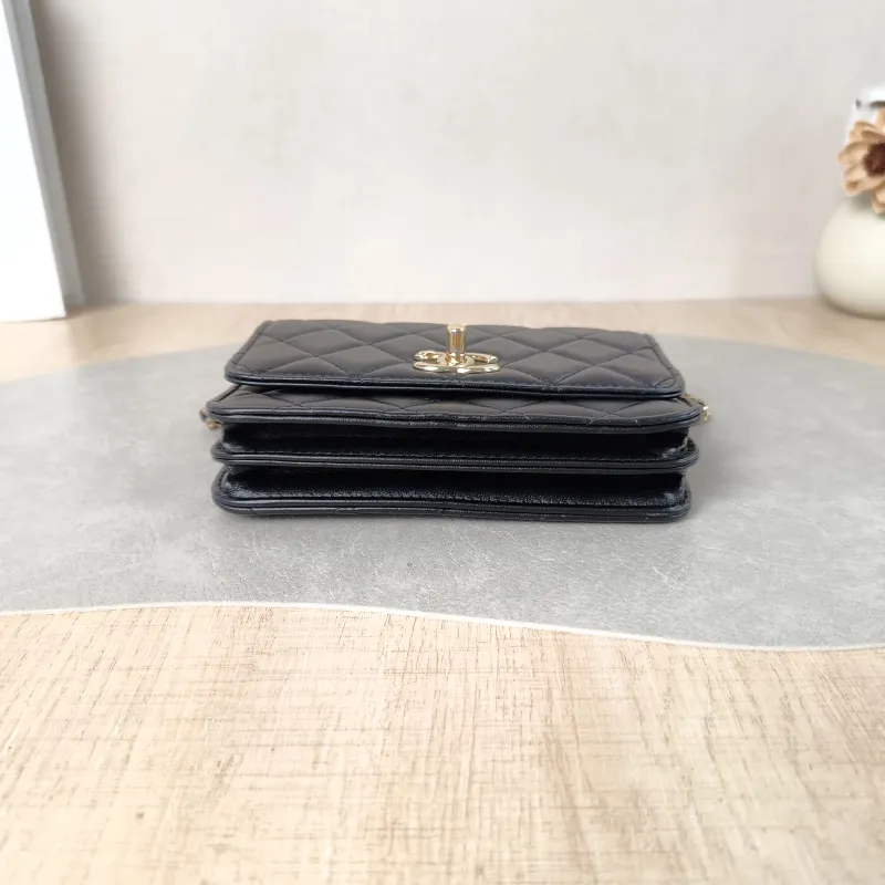 Chanel Crossbody Bag trendy cc woc Black with Gold-Tone Hardware Lambskin One Size 15.5 × 3.5 × 11 cm 30 — cover view 5 of 6