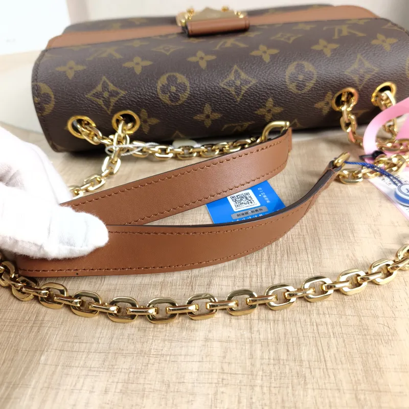 Louis Vuitton Crossbody Bag Marceau Chain Bag Caramel PVC · Calfskin One Size 24.5 × 6.5 × 15 cm — detail view 8 of 13