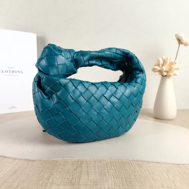 Bottega Veneta Top Handle Bag Jodie Blue Lambskin Mini 28 × 8 × 23 cm — cover view 4 of 5