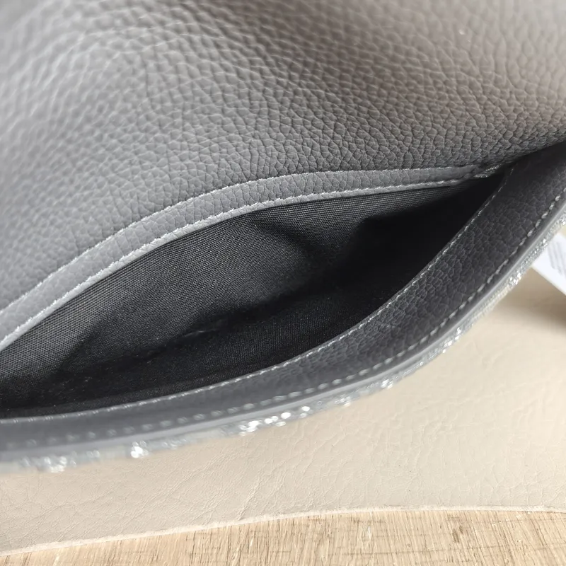 DIOR Crossbody Bag Grey Canvas Mini 20 × 5.5 × 13.5 cm — detail view 7 of 11