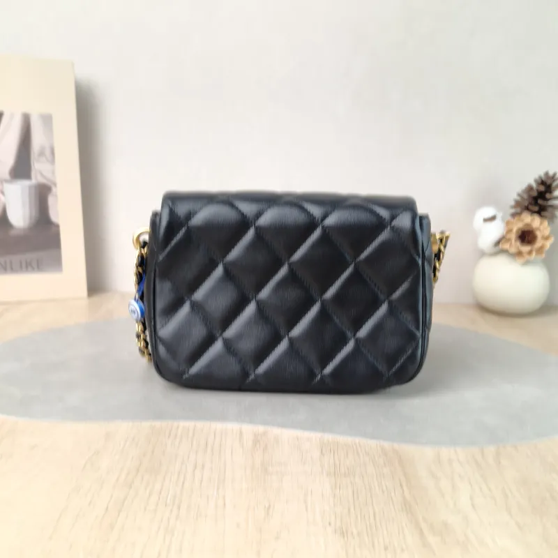 Chanel Crossbody Bag Pearl Black Lambskin One Size 18 × 6 × 13 cm — cover view 4 of 6