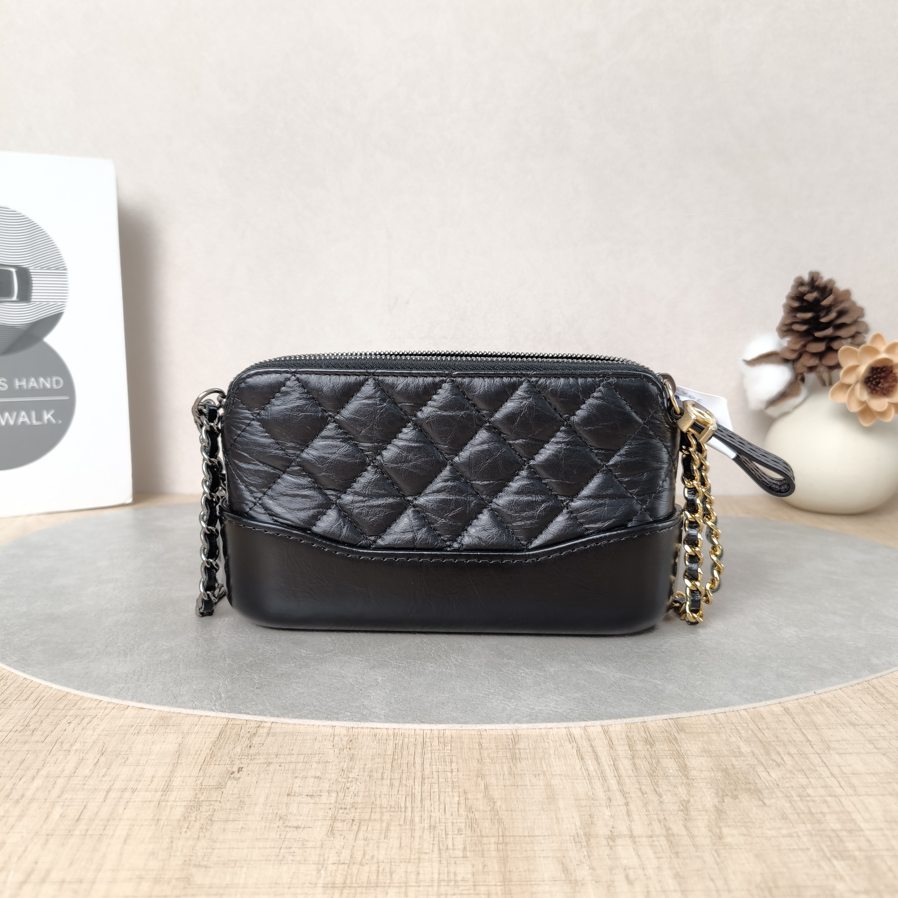 Chanel Crossbody Bag Gabrielle Gabrielle Bag Black Calfskinmini19 × 4 × 10 cm