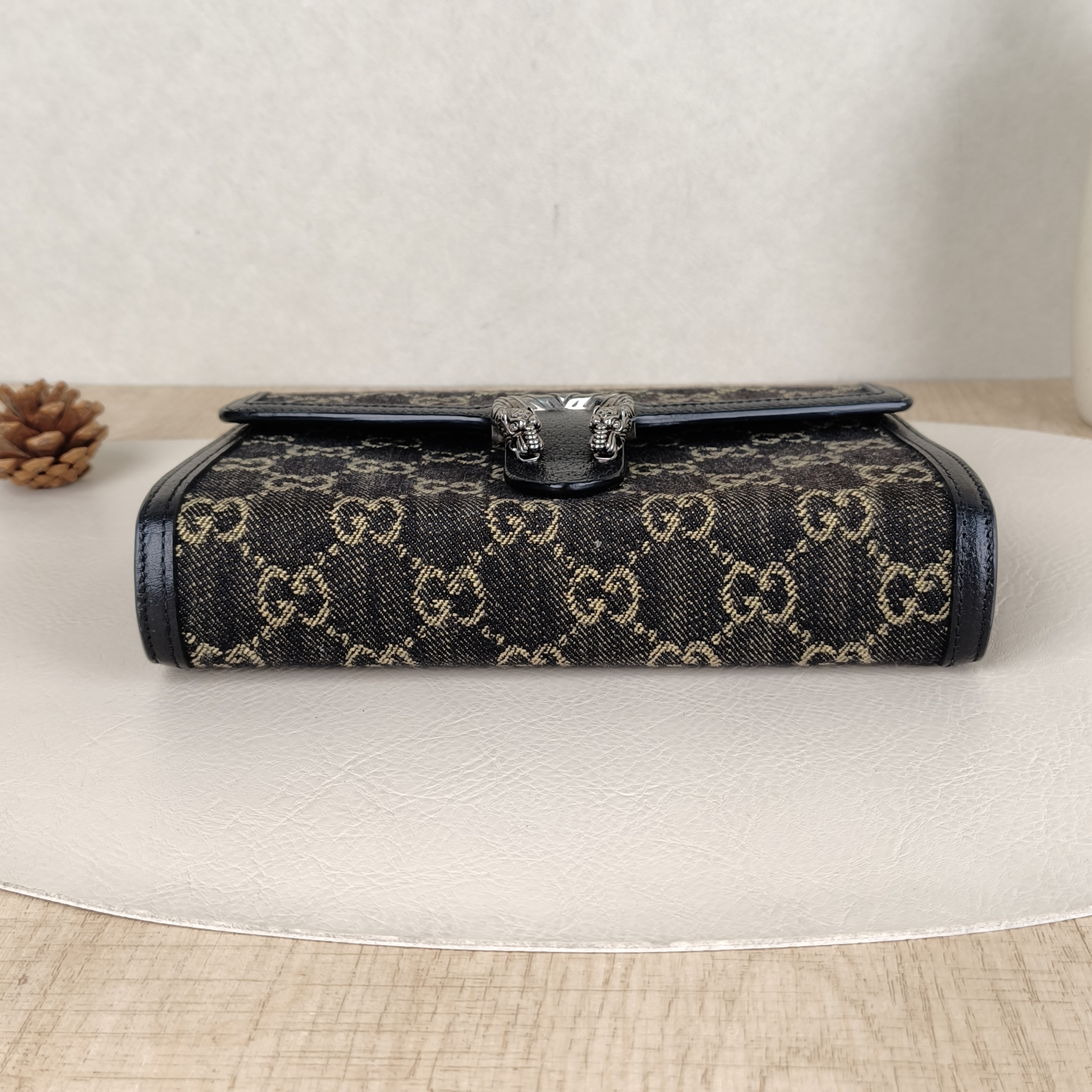 GUCCI Crossbody Bag Dionysus Collection Wallet woc Brown Black Canvas Calfskin mini20 × 4 × 14 cm — cover view 3 of 6