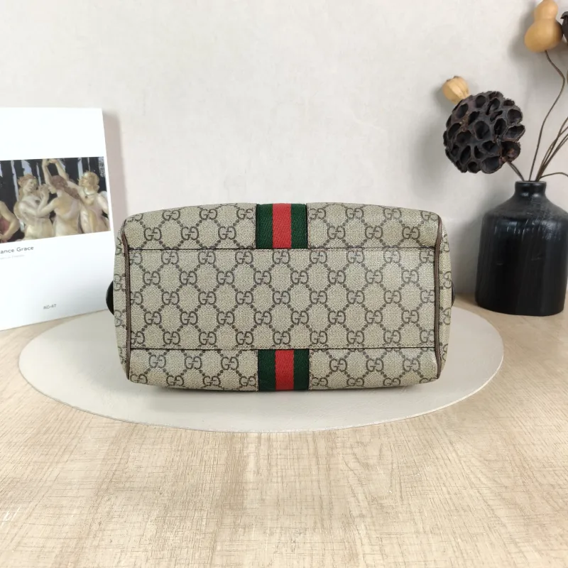 GUCCI Top Handle Bag Ophidia Monogram PVC Medium 25 × 14 × 17 cm — cover view 3 of 5