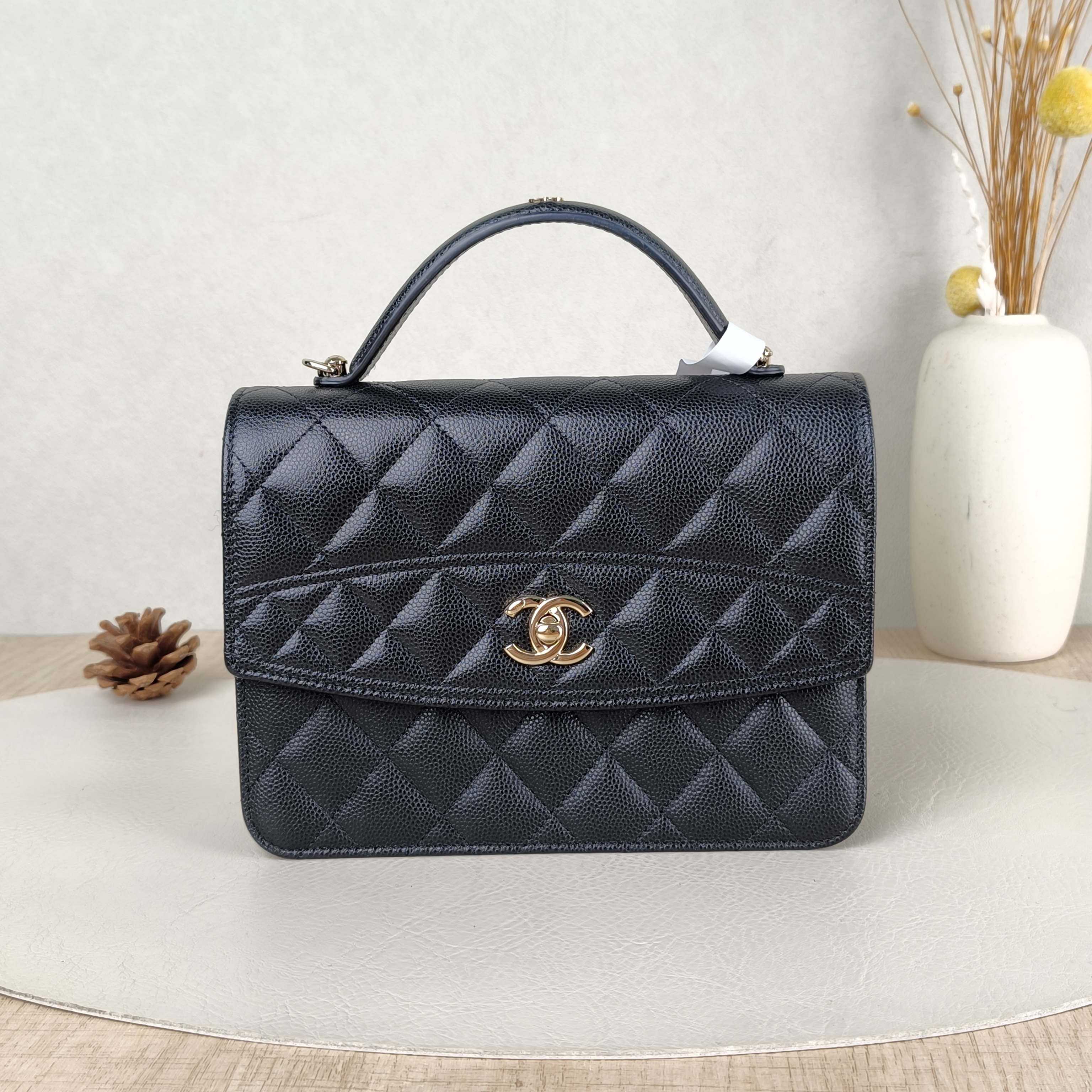 Chanel Backpack26c · 25c Backpack Black Grained Calfskin One Size18.2 × 5 × 14 cm