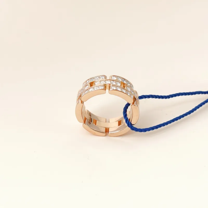 CARTIER Ring Maillon Panthère Rose Gold Diamond18KR ose Gold One Size 52 — cover view 8 of 9