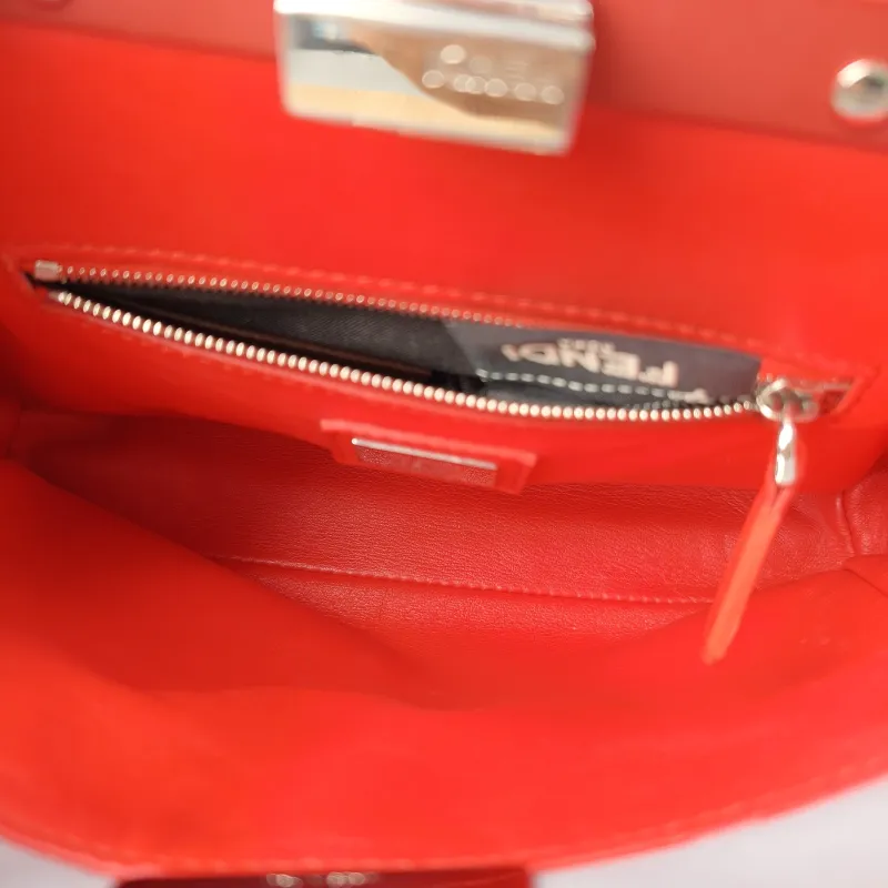 FENDI Crossbody Bag Peekaboo Crossbody Bag Blue Calfskin One Size 23 × 11 × 18 cm — detail view 2 of 12