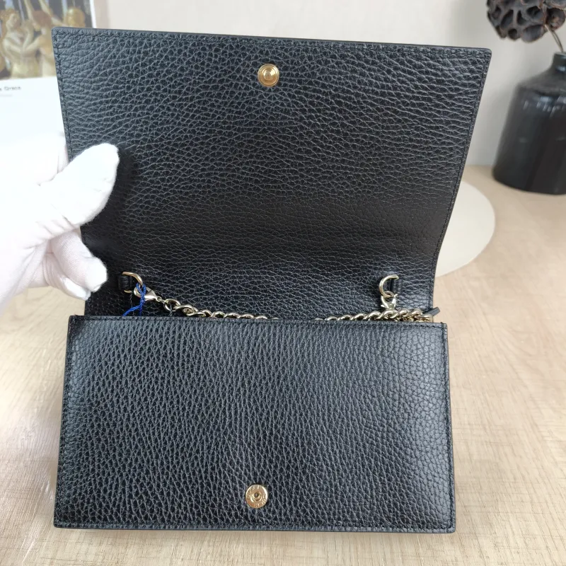 GUCCI Crossbody Bag G woc Black Calfskin One Size 19 × 2 × 11.5 cm — detail view 11 of 13
