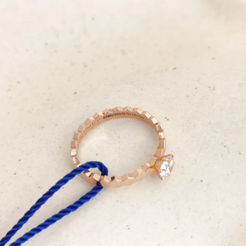 CHAUMET Ring Bee de · Collection Ring Rose Gold Diamond18KR ose Gold One Size 50 0.32ct — cover view 7 of 7