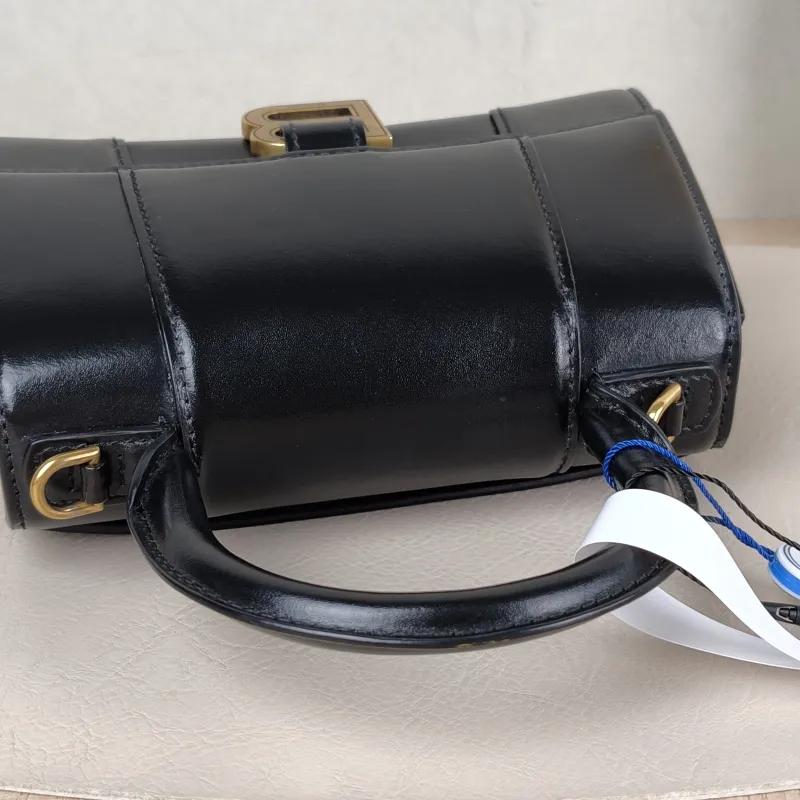 BALENCIAGA Crossbody Bag Hourglass Hourglass Bag Black Calfskin XS 19 × 8 × 13 cm — detail view 11 of 11