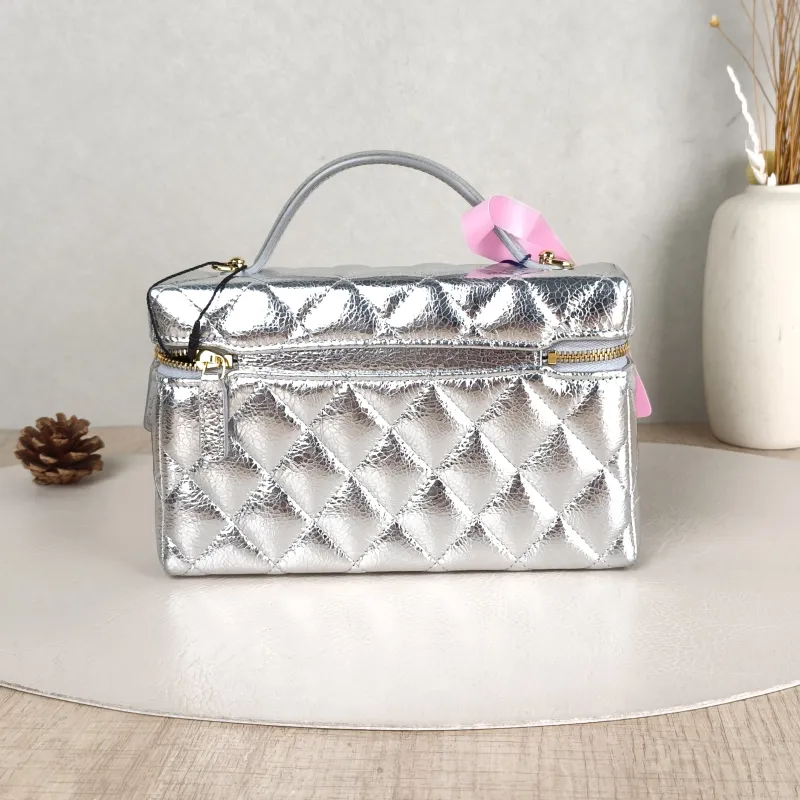 Chanel Crossbody Baglp Box Bag Top Handle Crossbody Bag Silver Calfskin One Size19.5 × 5 × 17 cm — cover view 5 of 5