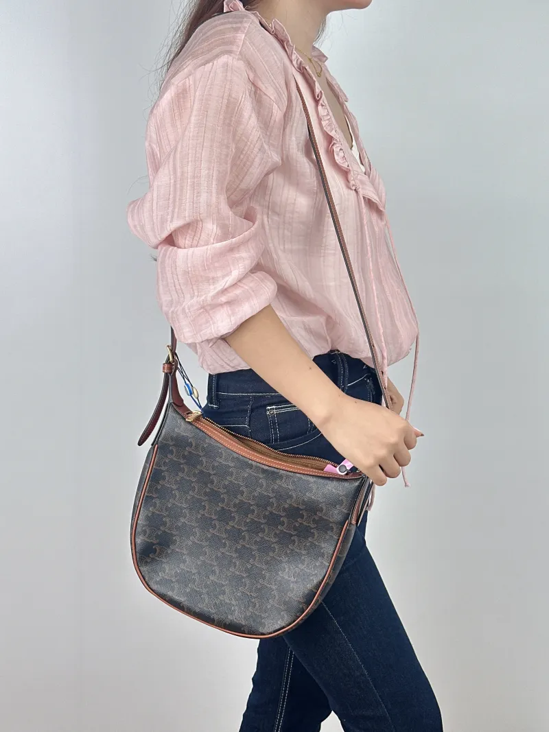CELINE Shoulder Bag HELOISE TRIOMPHE Monogram PVC Small 24 × 7 × 21 cm — on-model view 2 of 2