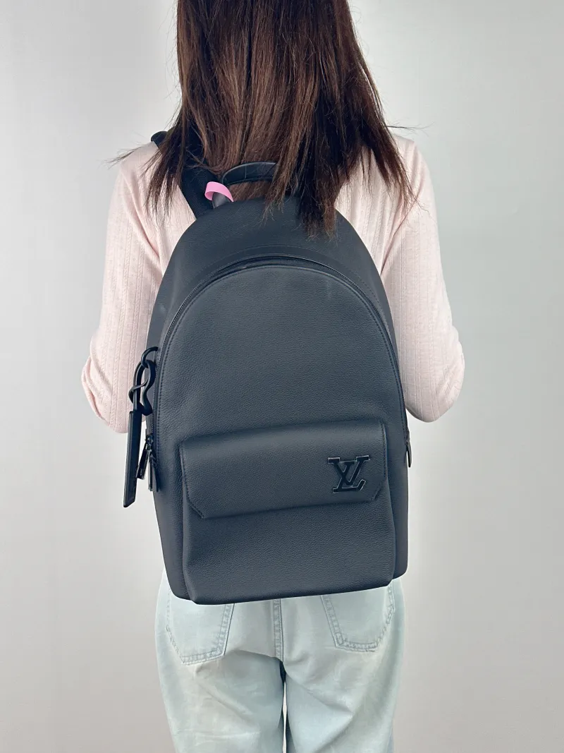 Louis Vuitton Backpack Takeoff Backpack Black Calfskin One Size 30 × 14 × 43 cm — on-model view 2 of 2