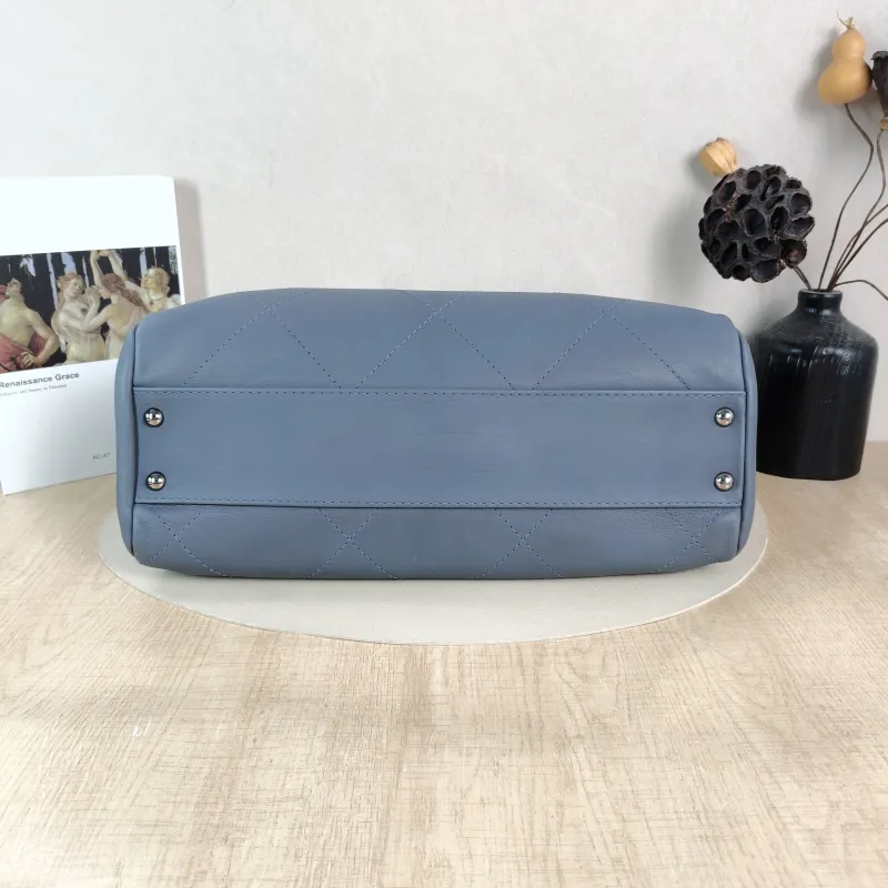 Chanel Shoulder Bag tote Grey Calfskin 38 × 15 × 25 cm 15 — cover view 5 of 5