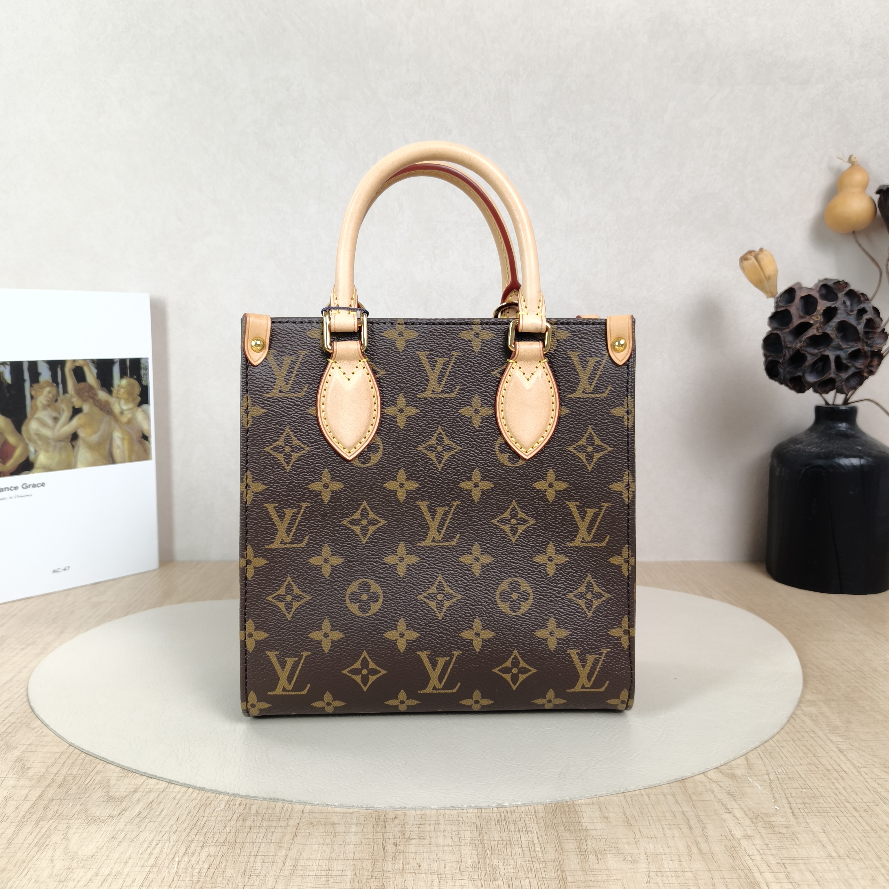 Louis Vuitton Crossbody Bag SAC PLAT BB BB Monogram PVCBB21.5 × 9 × 22 cm