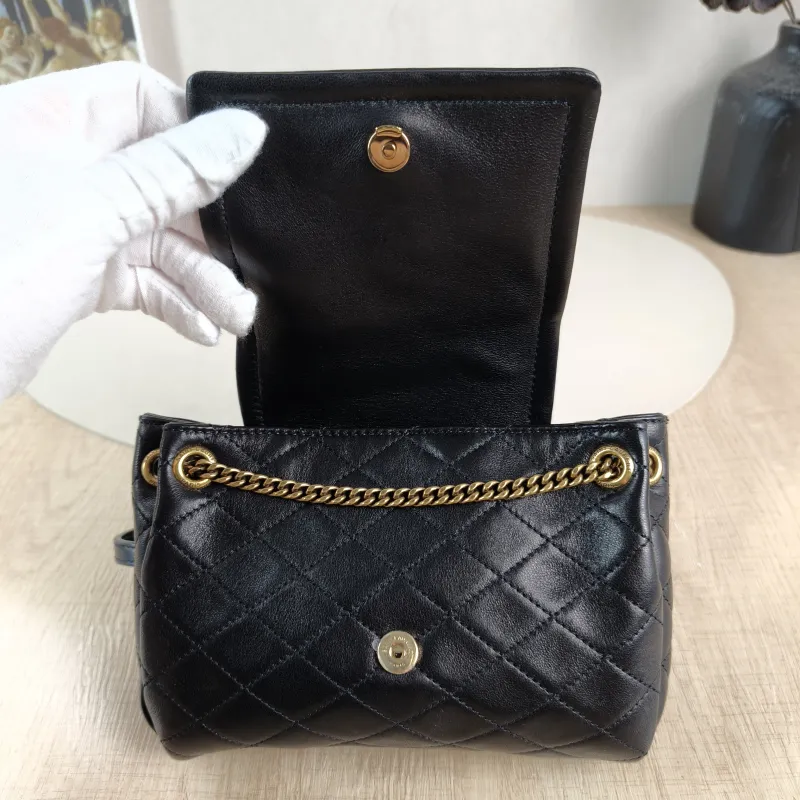 SAINT LAURENT Crossbody Bag NOLITA Black SL ambskin Mini 18 × 6 × 13 cm — detail view 8 of 13