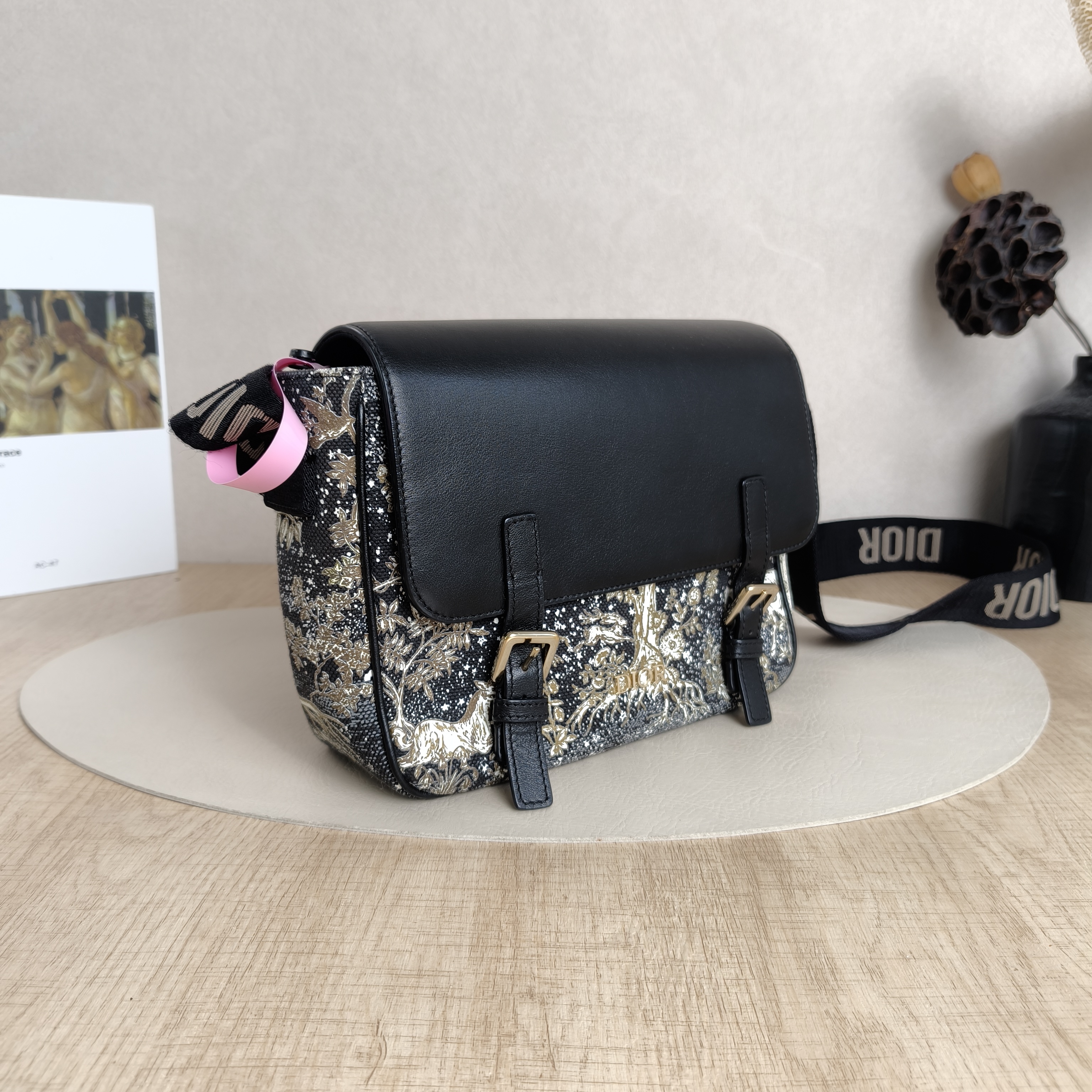 DIOR Crossbody Bag camp Messenger Bag Black Canvas Small23 × 8 × 15 cm — cover view 3 of 5
