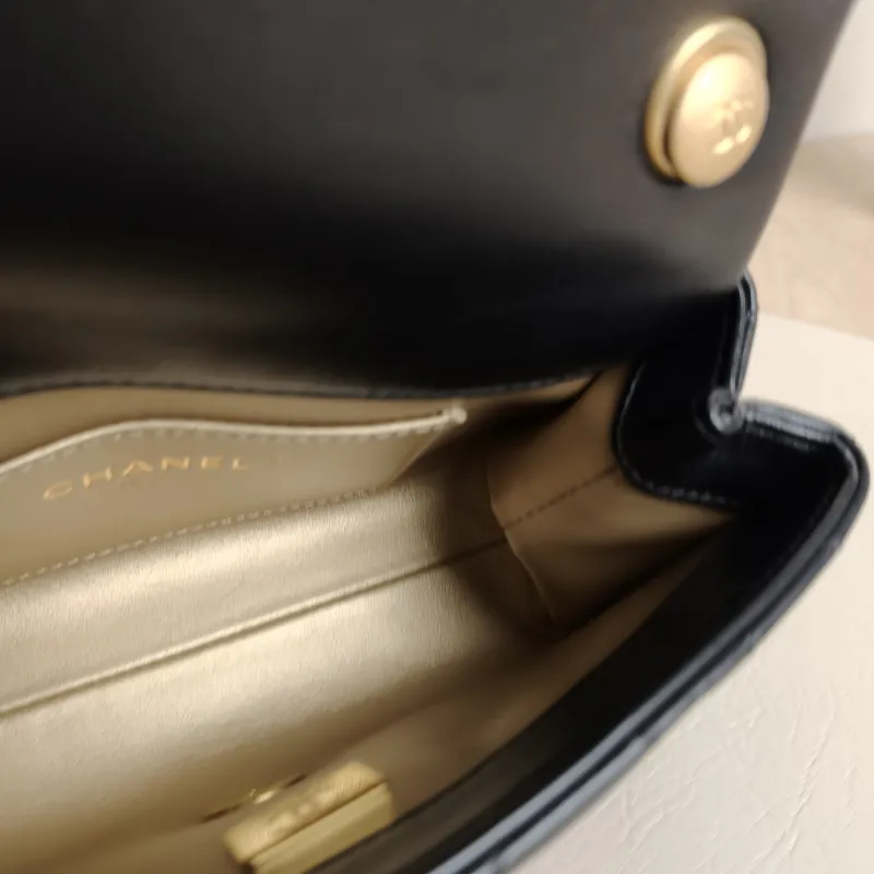 Chanel Crossbody Bag C Edition Black Lambskin Mini 18 × 7 × 12 cm — detail view 9 of 9