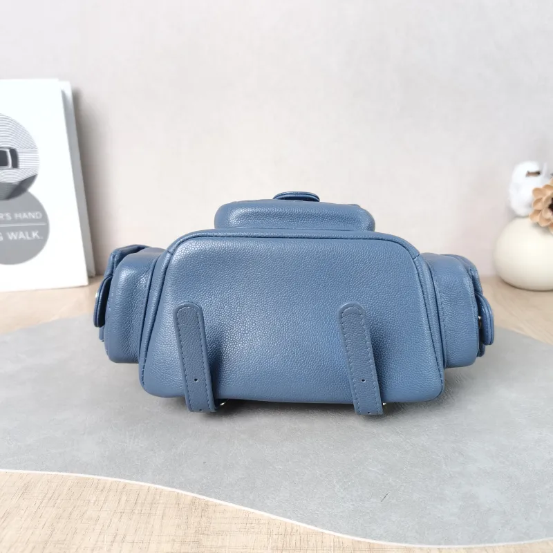 Chanel Backpack duma Blue Grained Calfskin Small 18 × 9.5 × 19 cm — cover view 5 of 5