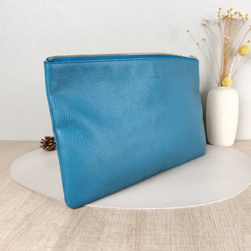 GUCCI Clutch Clutch Blue Calfskin One Size34*21 — cover view 2 of 5
