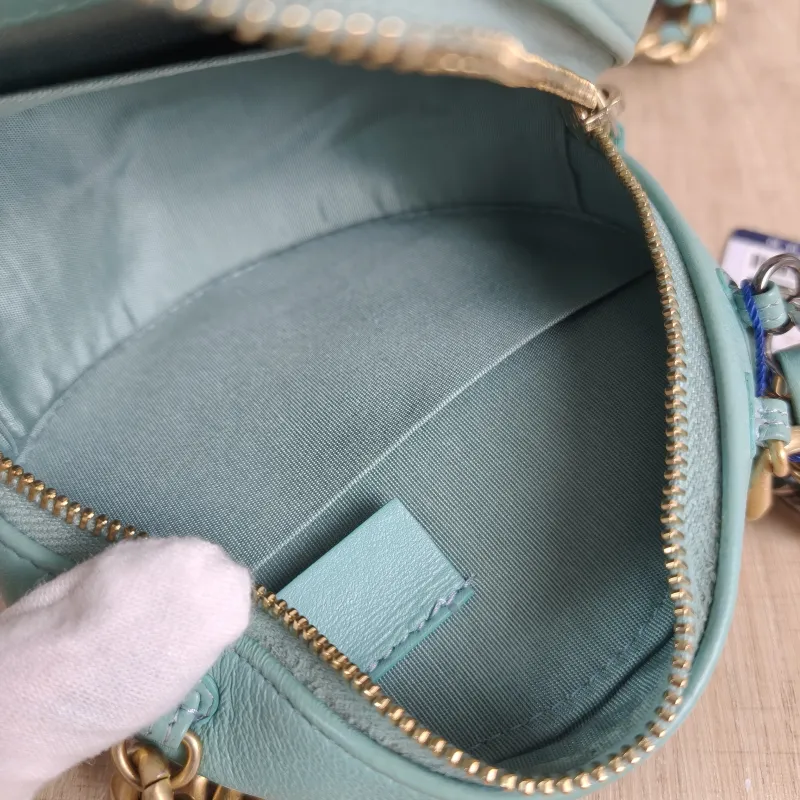 Chanel Crossbody Bag 19bag Blue Lambskin Mini 12 × 4.5 × 12 cm 31 — detail view 8 of 11