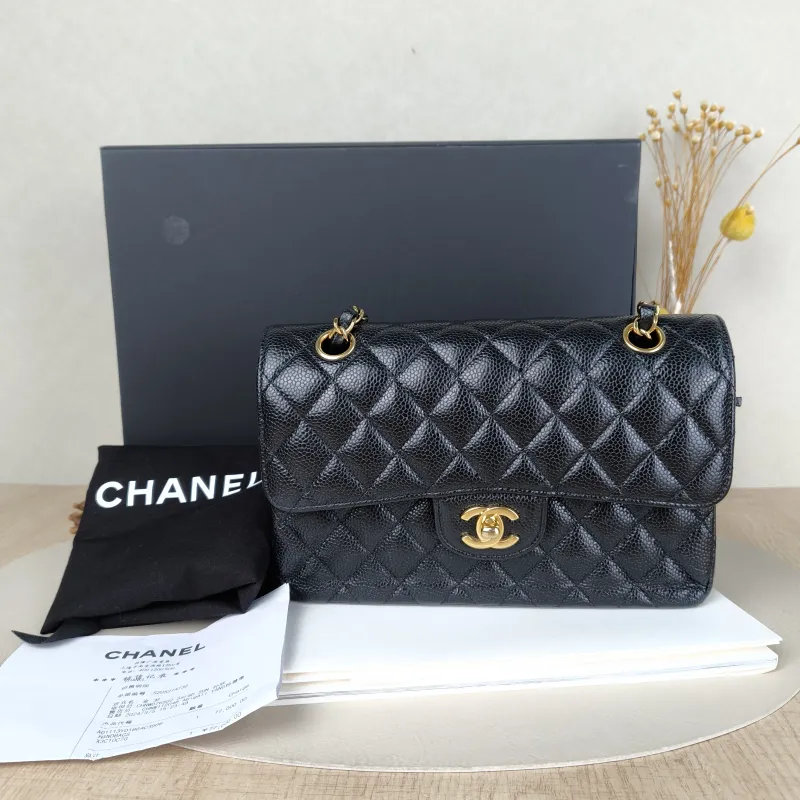 Chanel Crossbody Bag Classic Flap CF Black Grained Calfskin Small23 × 6 × 14.5 cm — cover view 4 of 6