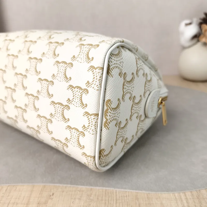 CELINE Crossbody Bag White PVC Small 20 × 10.5 × 15.5 cm — detail view 4 of 12