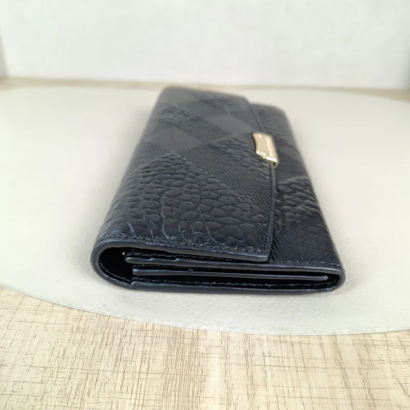 BURBERRY Wallet Wallet Black Calfskin One Size 19 × 2 × 10 cm — detail view 6 of 11