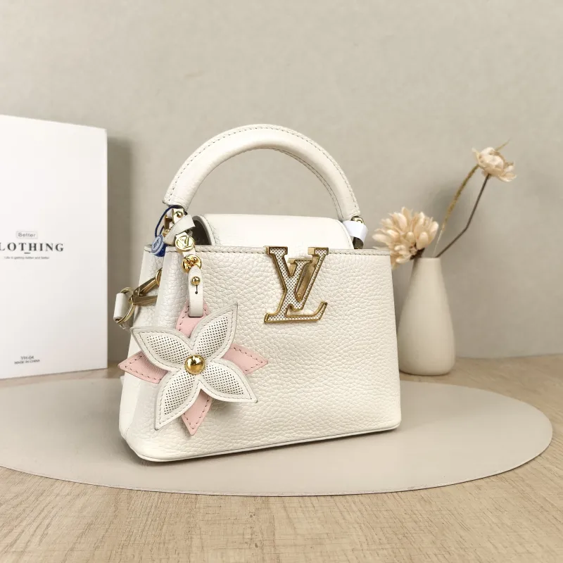Louis Vuitton Crossbody Bag Capucines White Calfskinmini21 × 8 × 14 cm — cover view 6 of 6