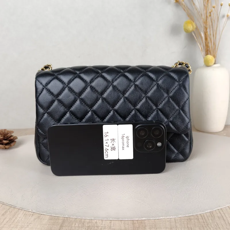 Chanel Shoulder Bag c cf Black Lambskin One Size 24 × 7 × 14.5 cm — cover view 2 of 5