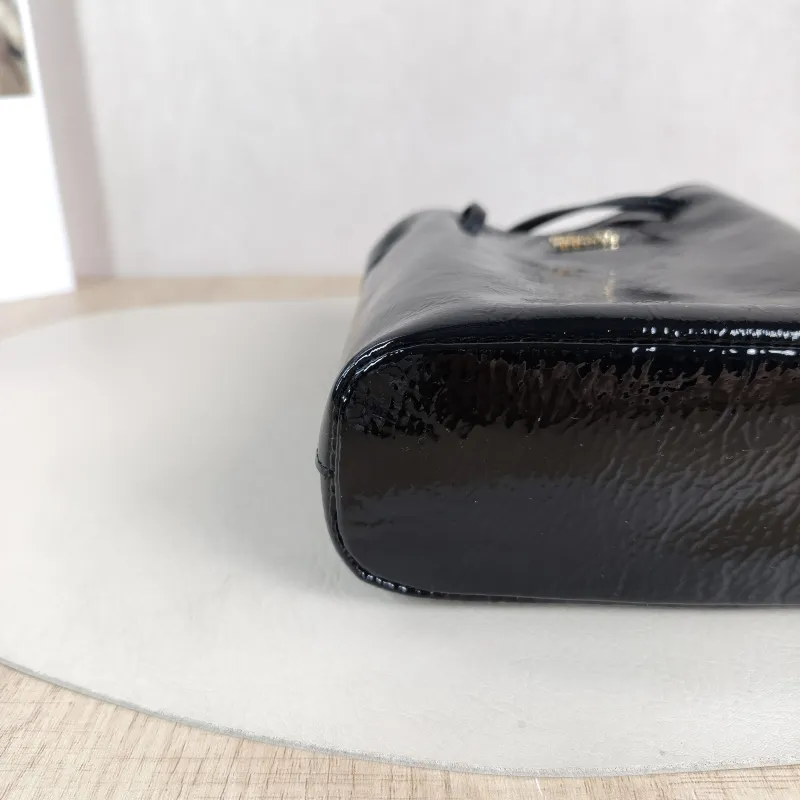Miumiu Crossbody Bag logo Black Waxed Leather One Size 14 × 6 × 17.5 cm — detail view 6 of 12