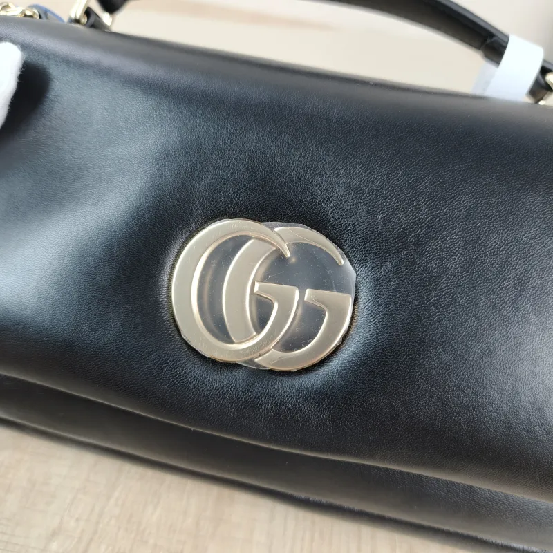 GUCCI Crossbody Bag GG Milano Collection Shoulder Bag Black Lambskin Small 26 × 6 × 14 cm — detail view 1 of 13