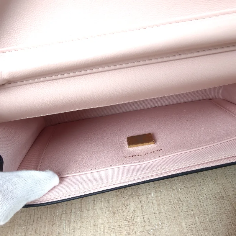 Chanel Crossbody Bag Classic Flap WOC CF WOCWOC Bag Black Pink Lambskin One Size 19 × 4 × 12.5 cm — detail view 10 of 14