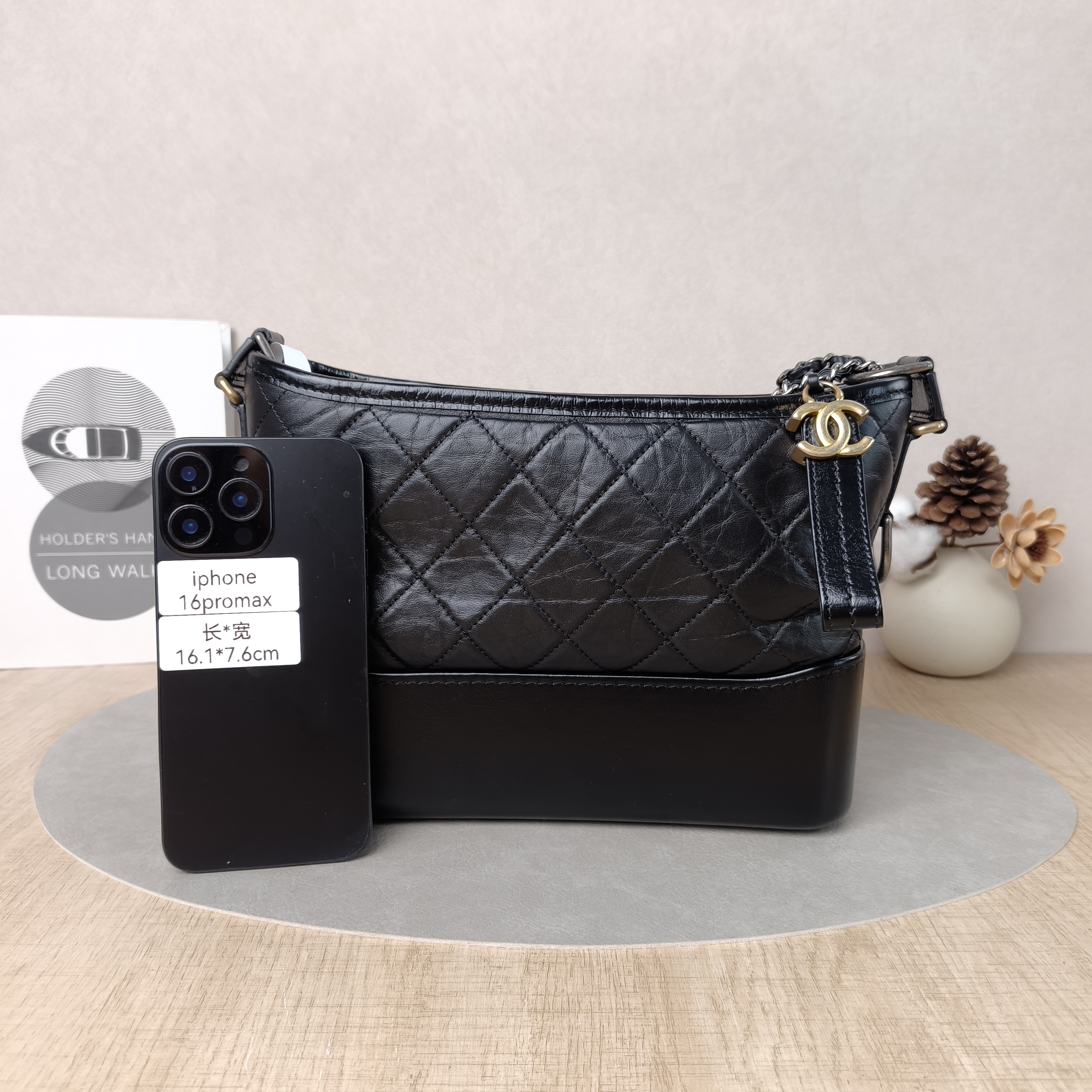 Chanel Crossbody Bag Gabrielle Gabrielle Bag Black CC alfskin Medium26 × 9 × 20 cm — cover view 3 of 6