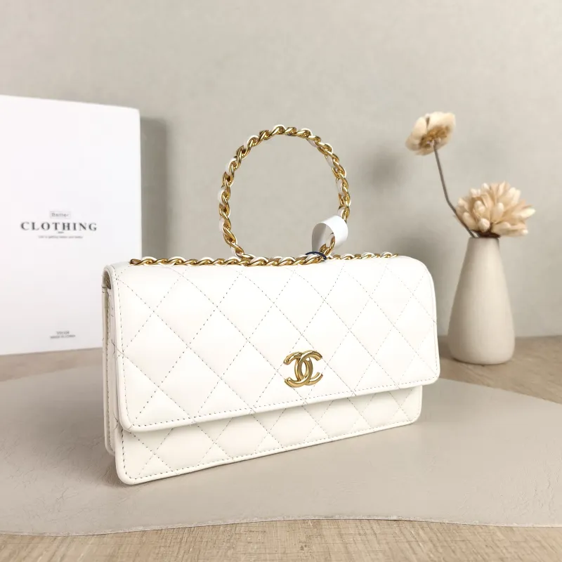 Chanel Top Handle Bag White One Size 21 × 4 × 11.5 cm — cover view 5 of 5