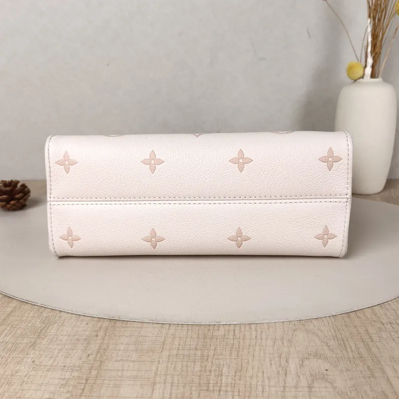 Louis Vuitton Shoulder Bag Onthego Beige · Pink Empreinte Embossed Calfskin Small25 × 11.5 × 19 cm — cover view 5 of 5