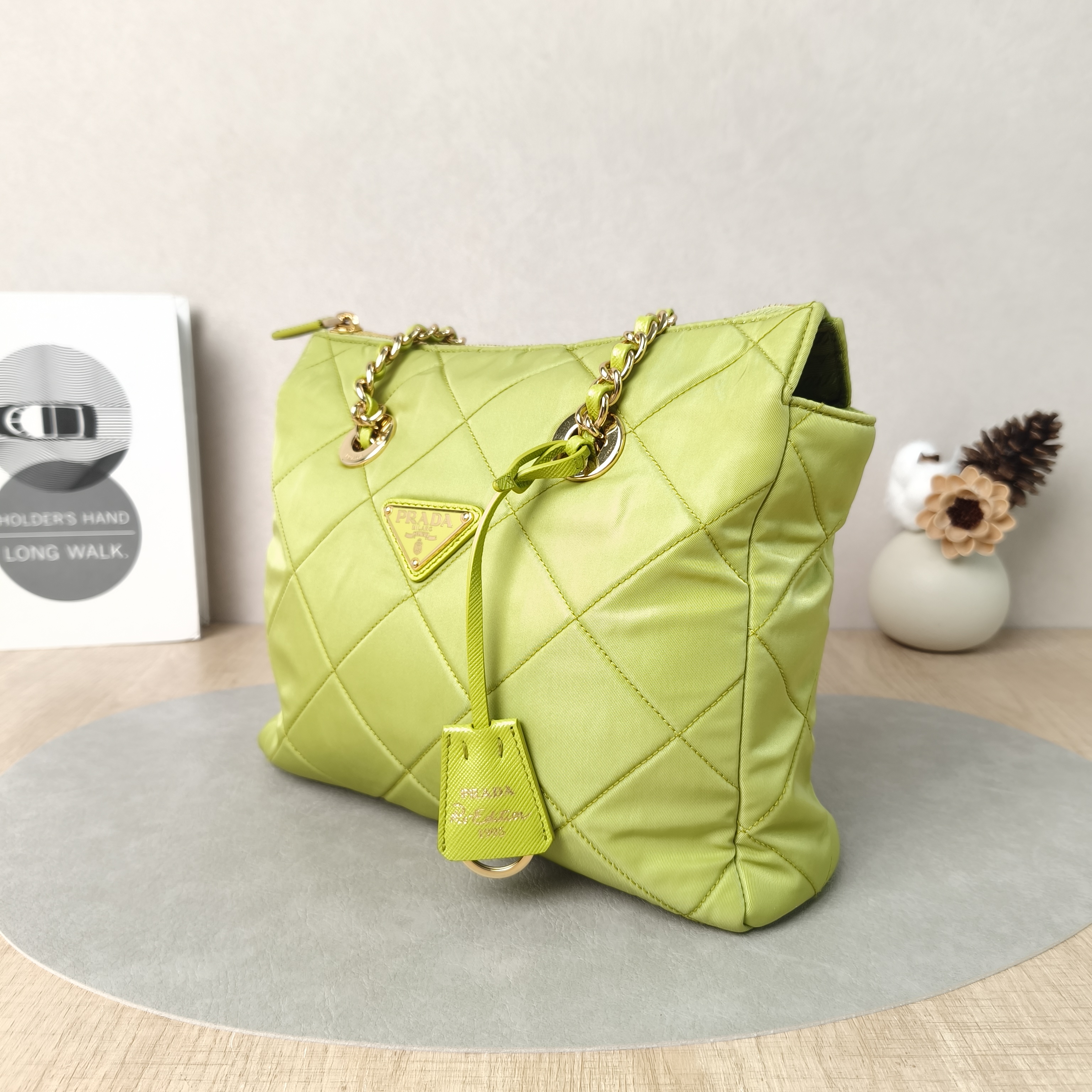 PRADA Shoulder Bag Re-Edition Green Nylon One Size26 × 8 × 22 cm — cover view 5 of 5