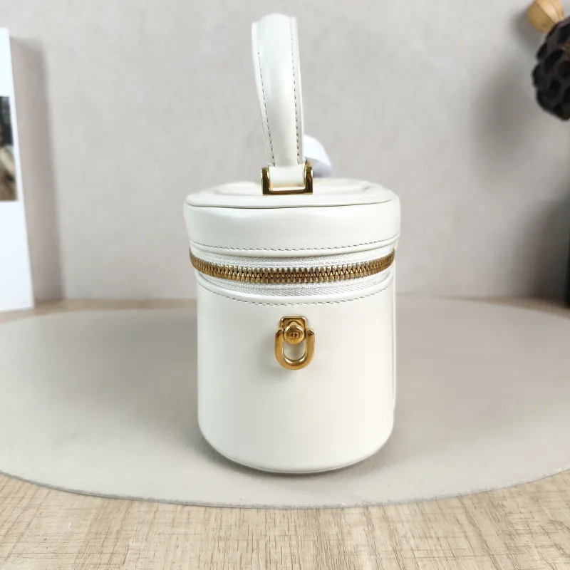 DIOR Crossbody Bag Vanity Cosmetic Bag White Lambskin One Size 16 × 9.5 × 11.5 cm — detail view 9 of 13