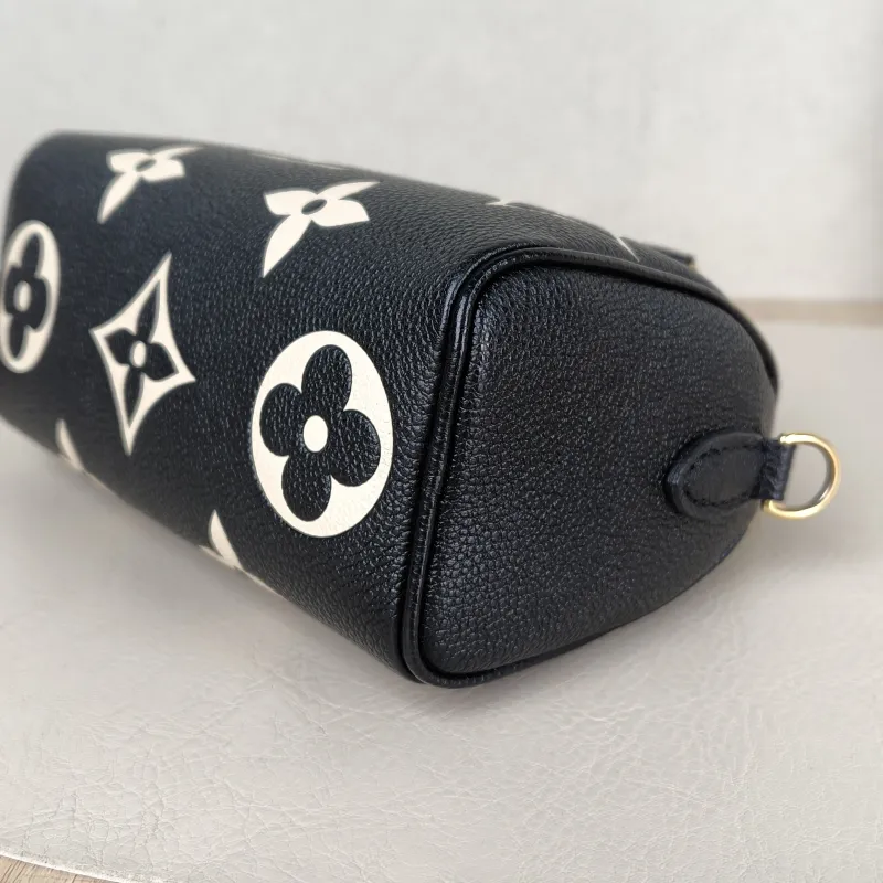 Louis Vuitton Crossbody Bag Speedy Nano Black · White Monogram Empreinte Embossed Calfskin nano 16 × 7.5 × 10 cm — detail view 2 of 10